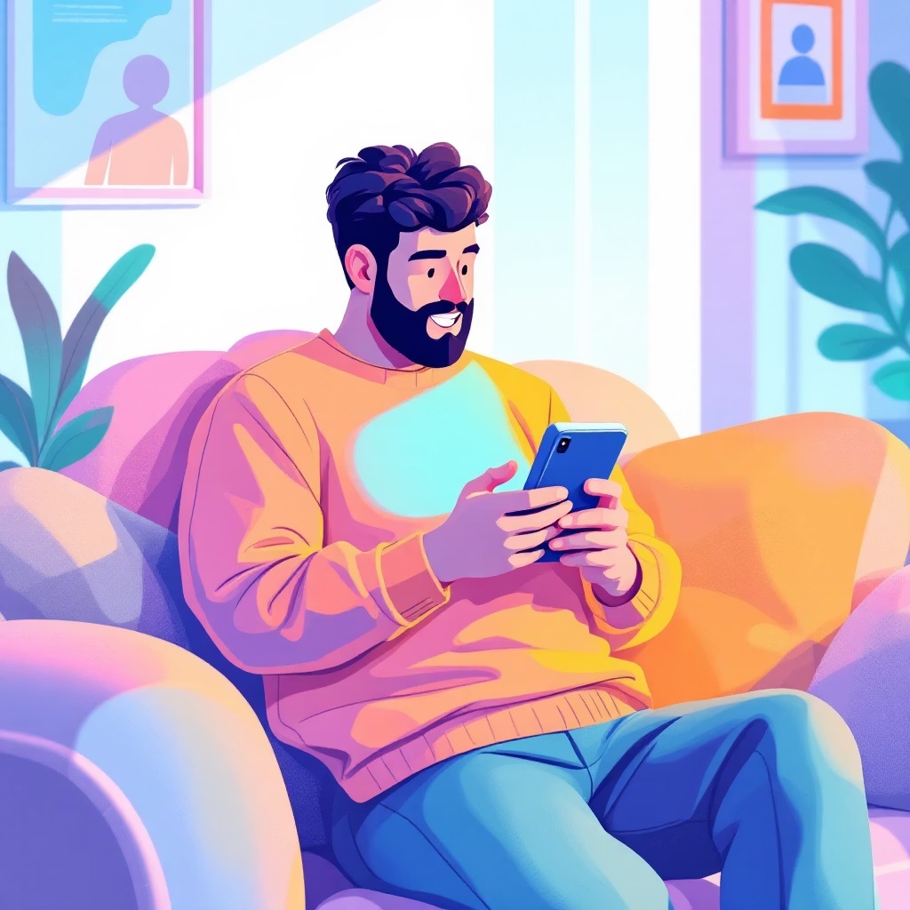 Person using GuestMate app